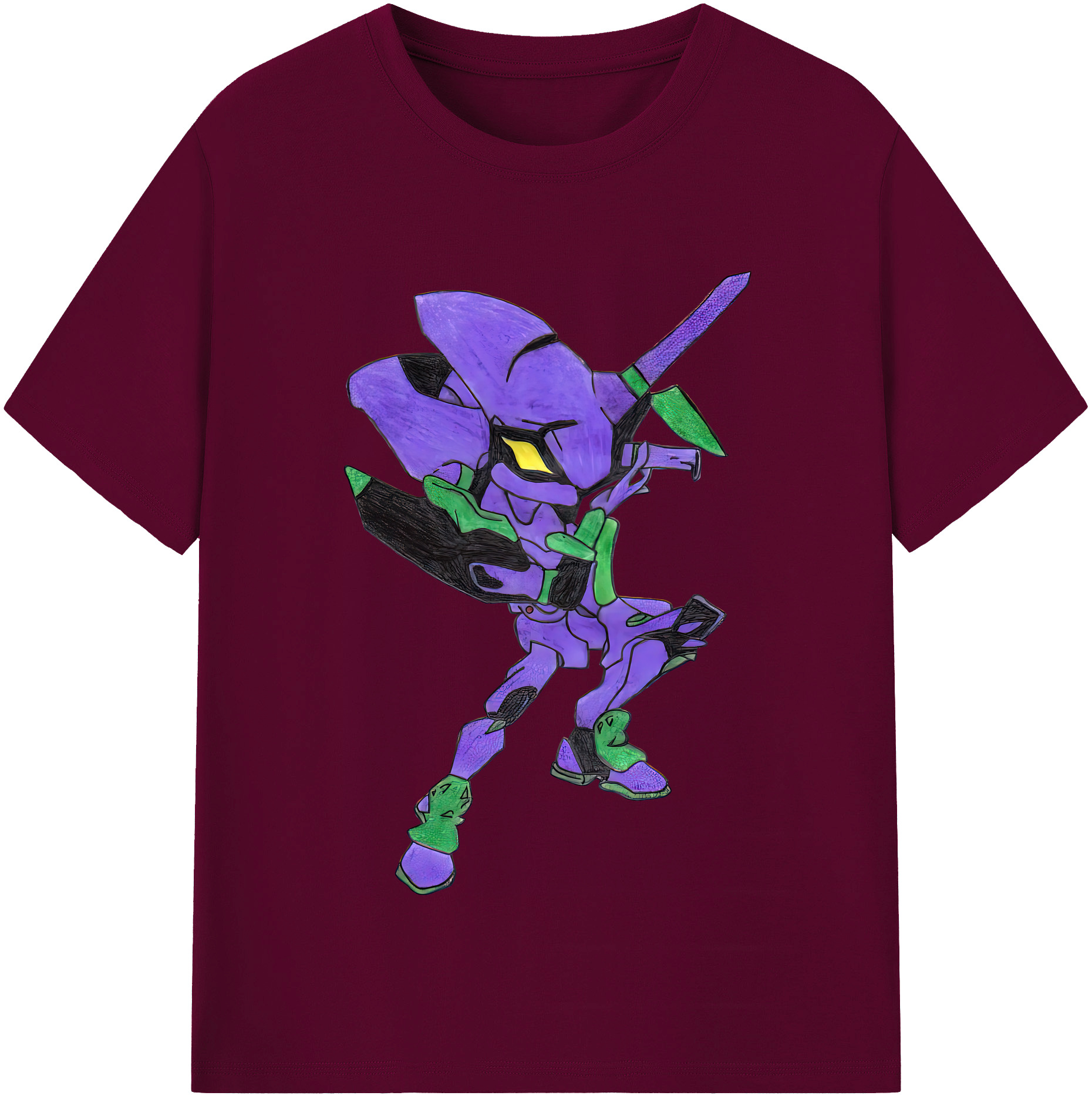 （画像用） EVA 新世紀エヴァンゲリオン レディースカジュアルプリントTシャツ（綿100％）